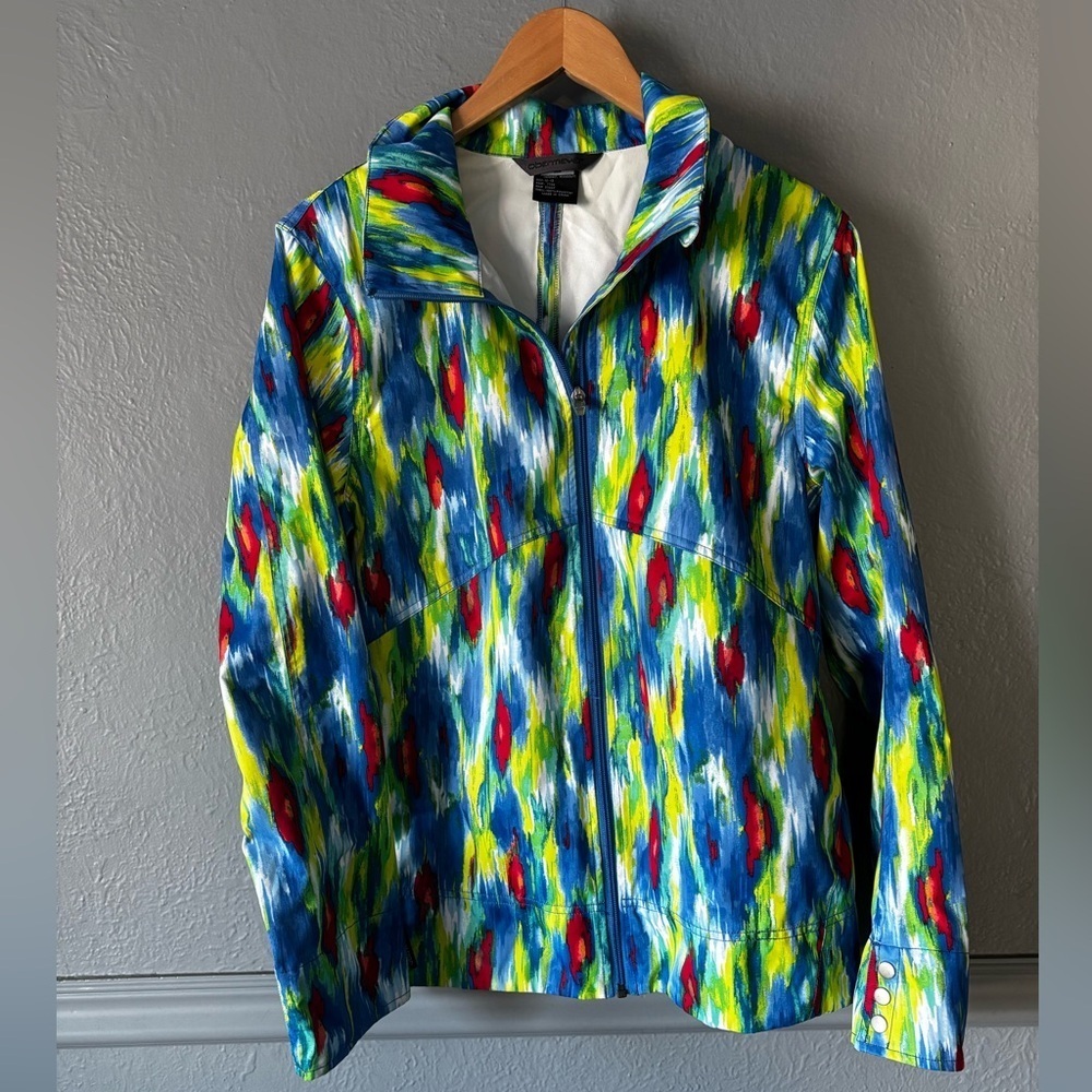 Obermeyer Tempest Windshirt Colorful Rain Wind Jacket Size L